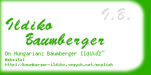 ildiko baumberger business card